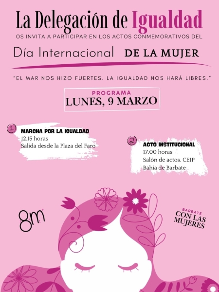 Marcha y acto institucional dia de la Mujer. 9 Marzo