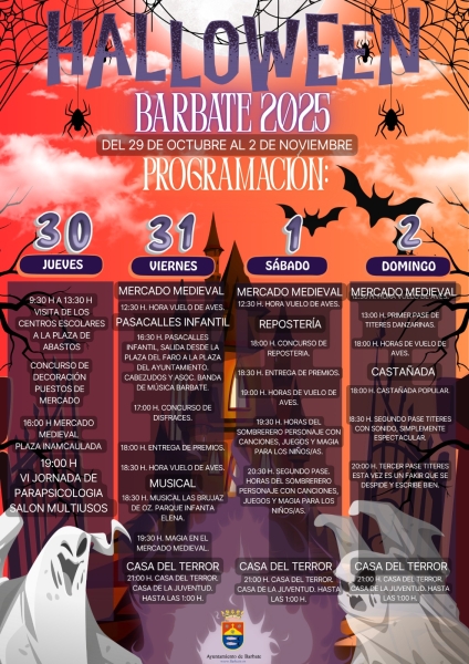 Programacion semana halloween barbate