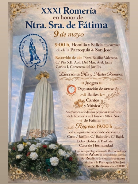 Romeria de Fatima. 9 mayo