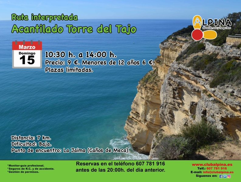 Ruta Acantilado - torre del Tajo. 15 marzo