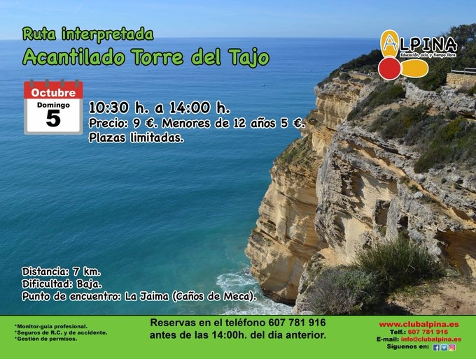 Ruta guiada al Acantilado del Tajo con Alpina 5 octubre