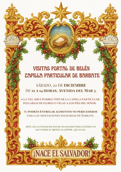 Visita al portal de Belen de la Capilla Particular 20 diciembre